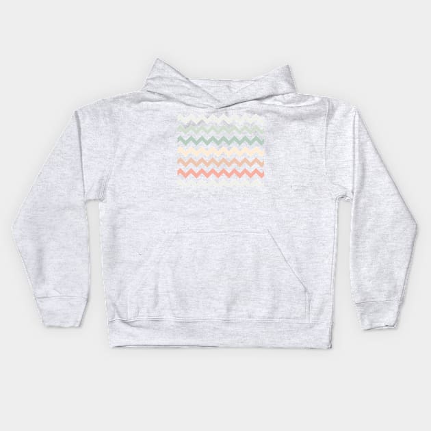 Chevron pattern - Pale and pastel Kids Hoodie by MeowOrNever